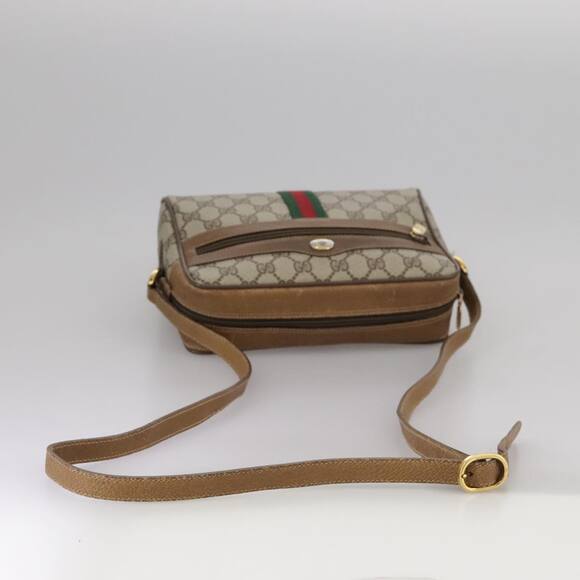 GUCCI Web Sherry Line GG Supreme Shoulder Bag Pvc Beige 98 02 004 - Picture 7 of 16